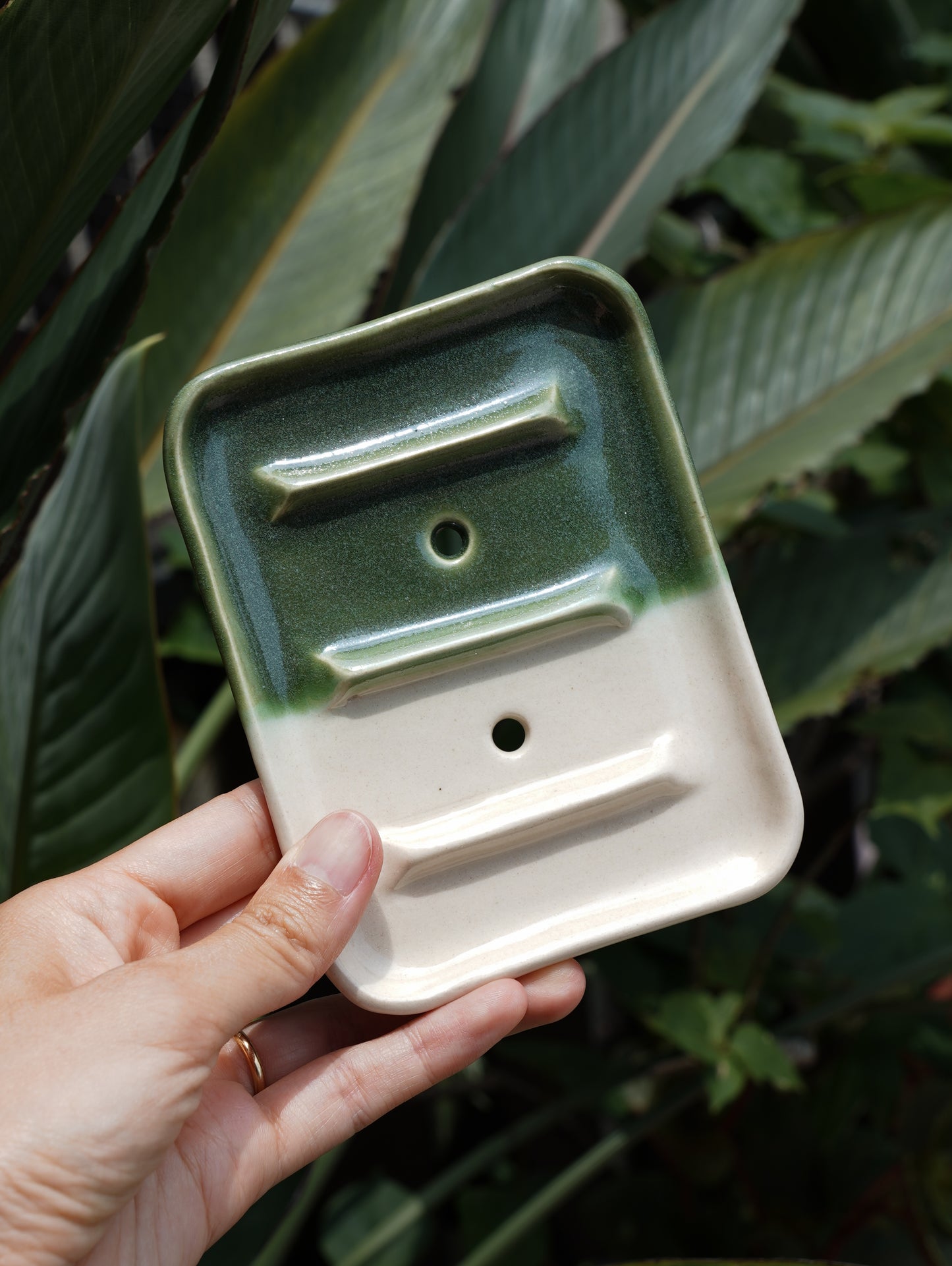 Handcrafted Glazed Ceramic Soap Dish - Horizon Edition