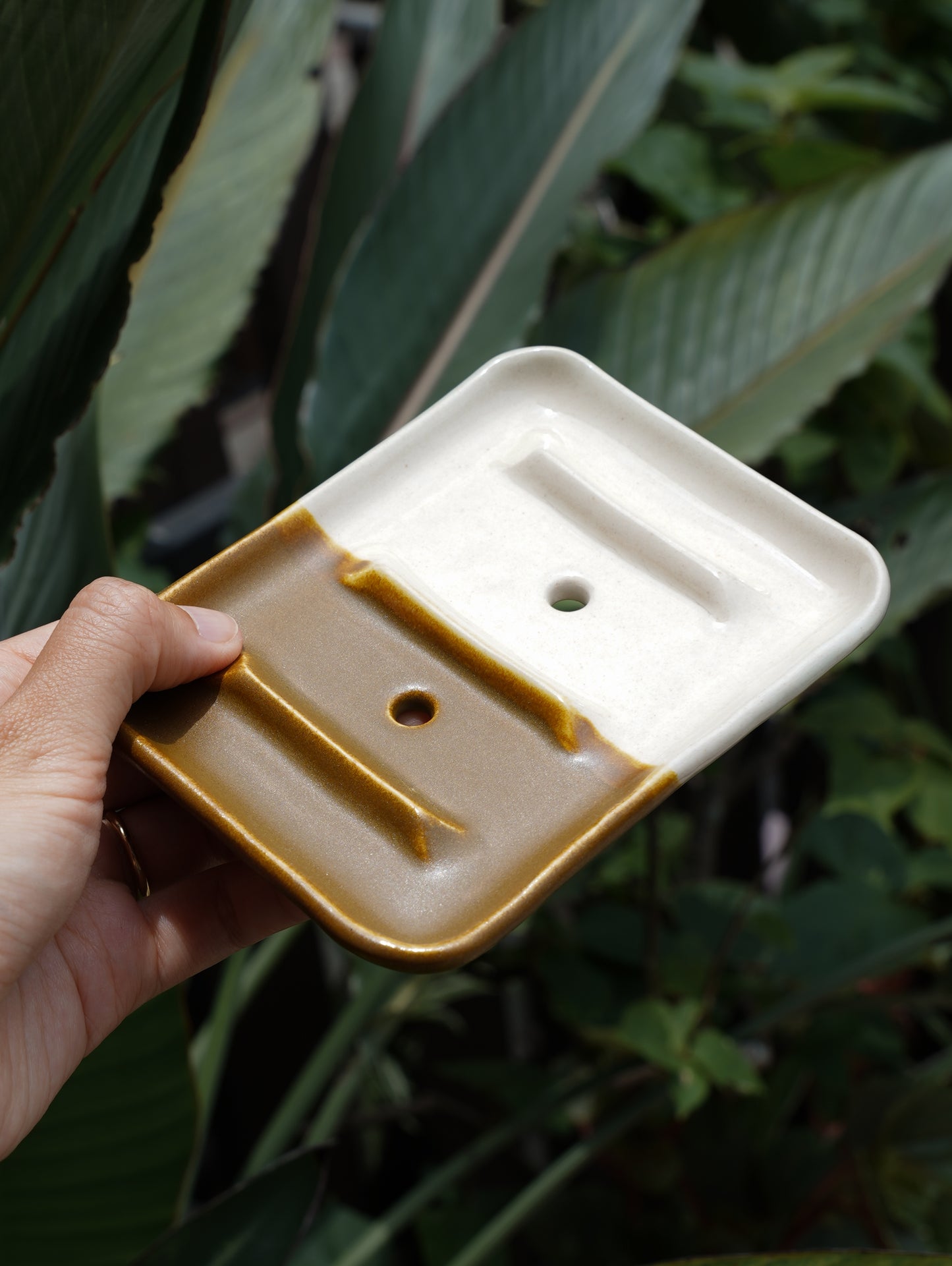 Handcrafted Glazed Ceramic Soap Dish - Horizon Edition